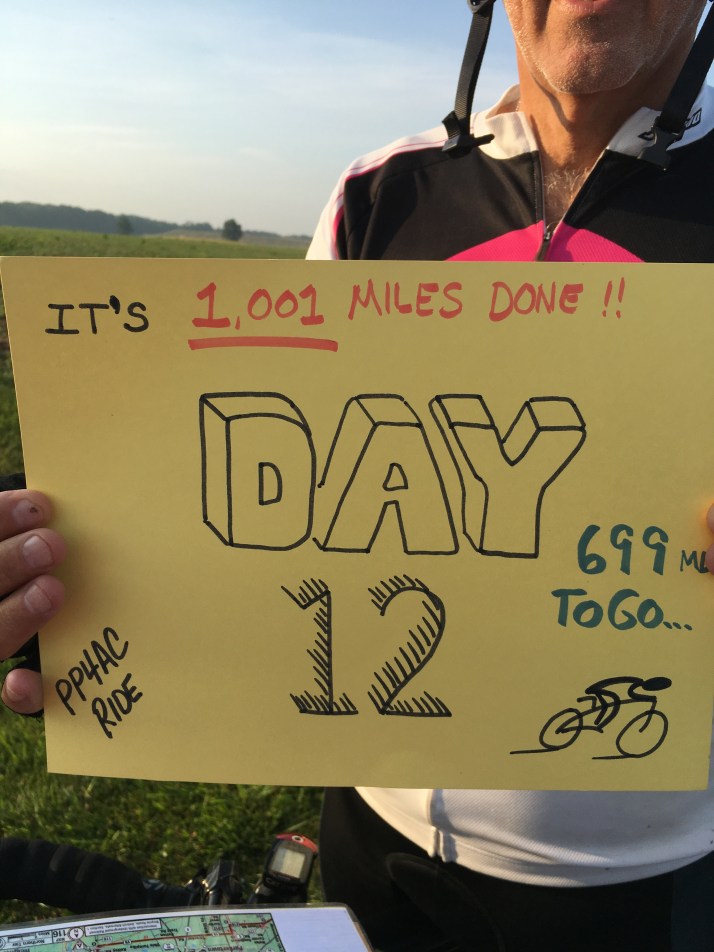 1001 miles 699 to go signIMG_7105