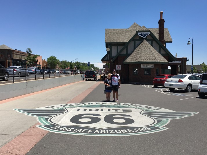 route 66 badge at amtrack